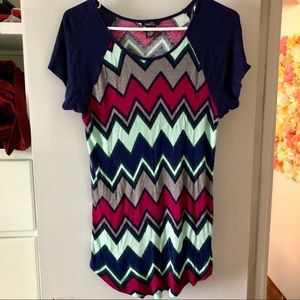Rue21 chevron shirt sleeve shirt